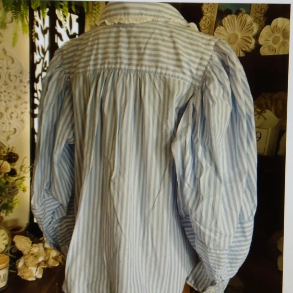 Free People Bexley Cotton Striped Blouse - Picture 6 of 11